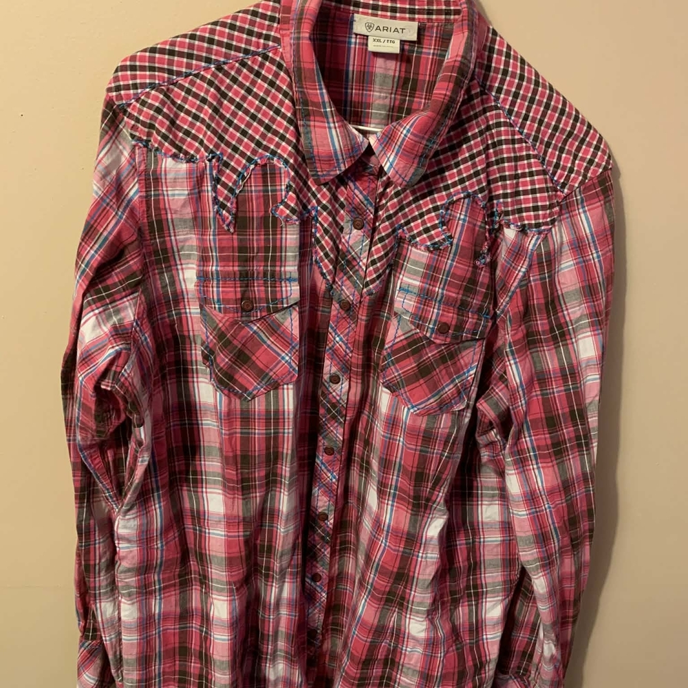 Ariat Men's Red Plaid Shirt